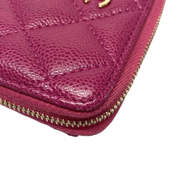 Auth CHANEL - Purple Calfskin Coin Case Gold hardware - Picture 5 of 10